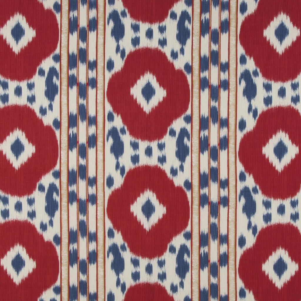 Brunschwig & Fils VARKALA PRINT RED/BLUE Fabric