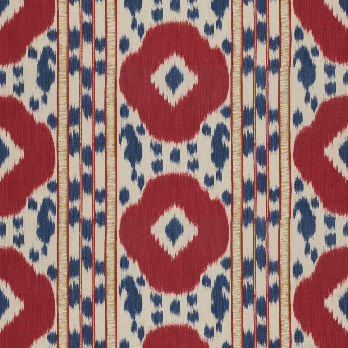 Brunschwig & Fils VARKALA PRINT RED/BLUE Fabric