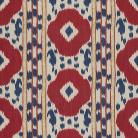 Brunschwig & Fils VARKALA PRINT RED/BLUE Fabric