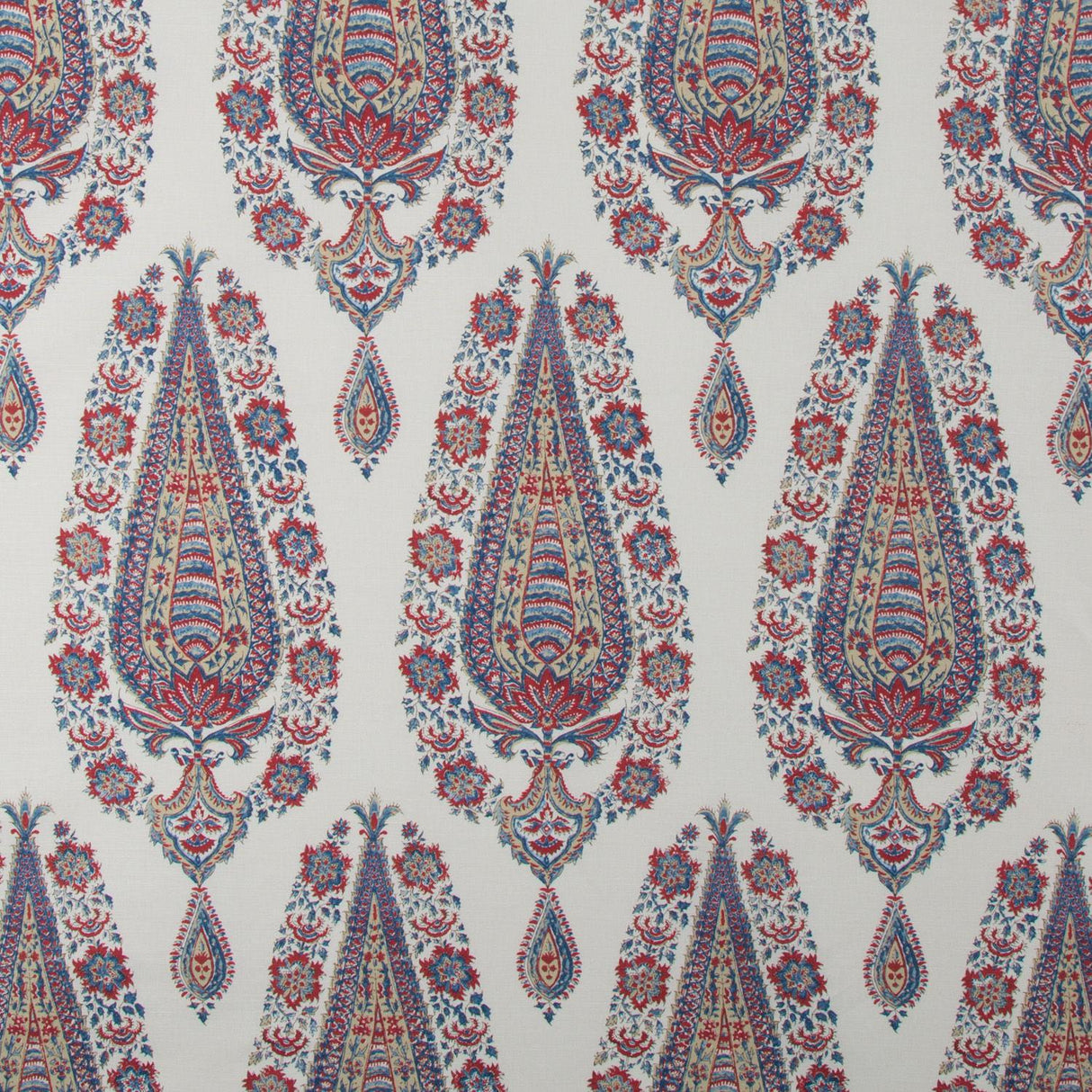 Brunschwig & Fils KOMAL PAISLEY MADDER/BLUE Fabric