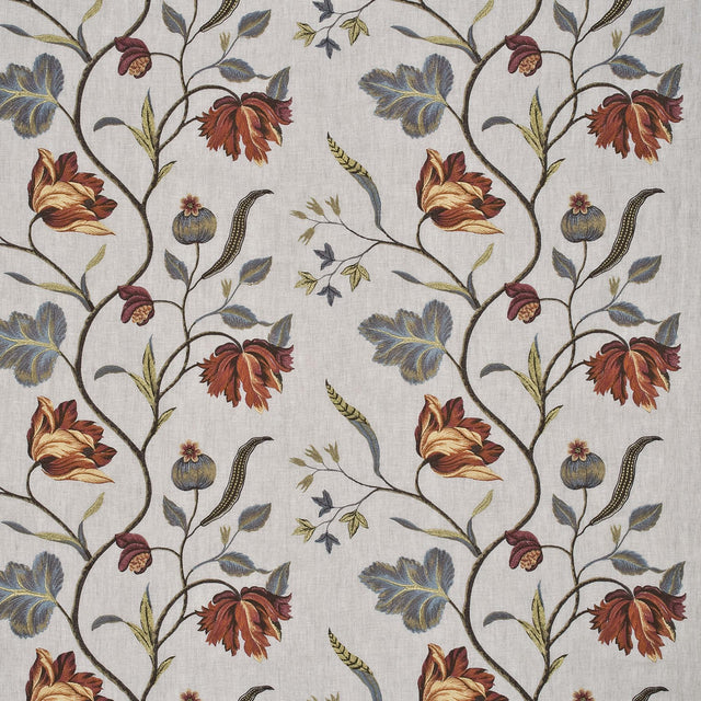 G P & J Baker TULIP TREE LINEN PIMENTO Drapery Fabric