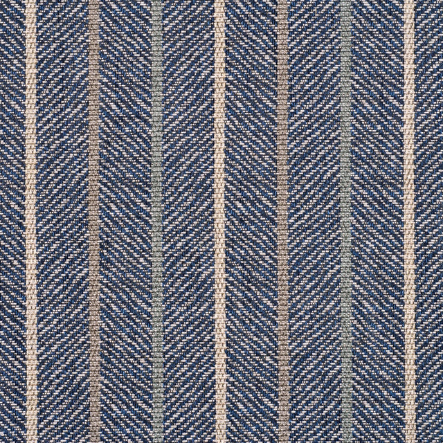 G P & J Baker SILVERTON STRIPE INDIGO Upholstery Fabric