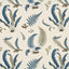 G P & J Baker FERNS INDIGO/WHITE Drapery Fabric