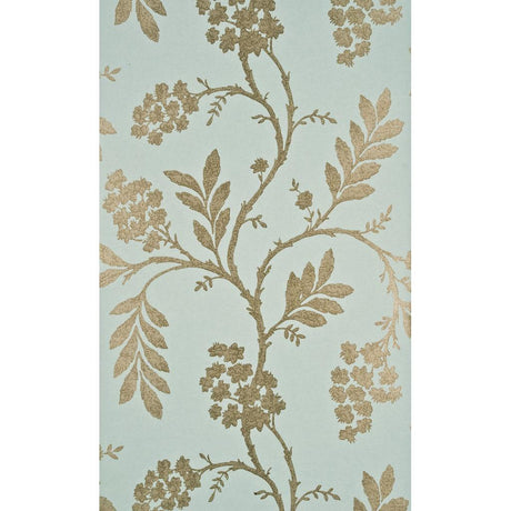 G P & J Baker OLEANDER AQUA/BRONZE Wallpaper