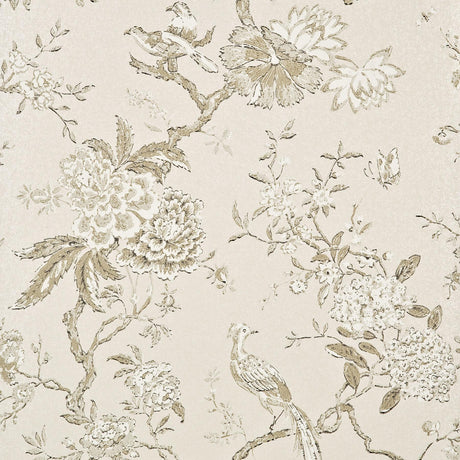 G P & J Baker ORIENTAL BIRD IVORY Wallpaper