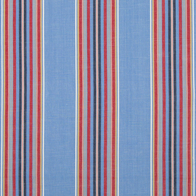 Brunschwig & Fils VERDON STRIPE BLUE/RED Upholstery Fabric