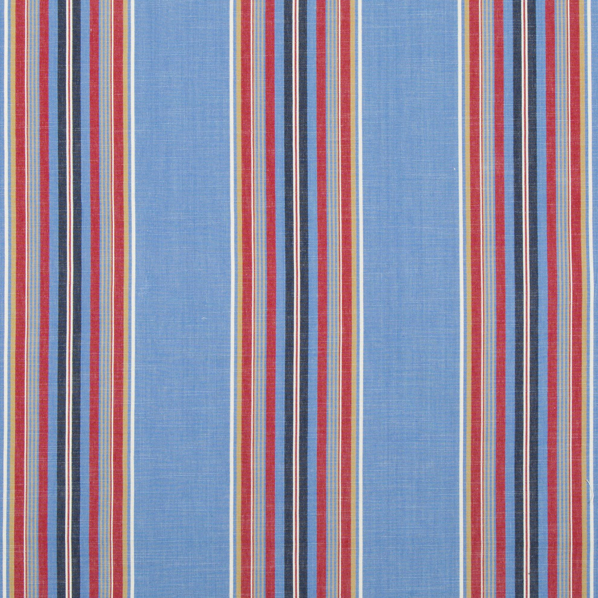 Brunschwig & Fils VERDON STRIPE BLUE/RED Upholstery Fabric