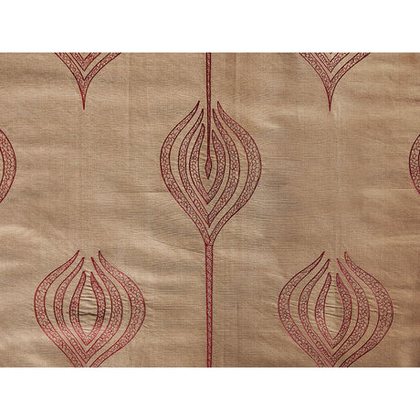 Lee Jofa TULIP EMBROIDERY RUST Upholstery Fabric