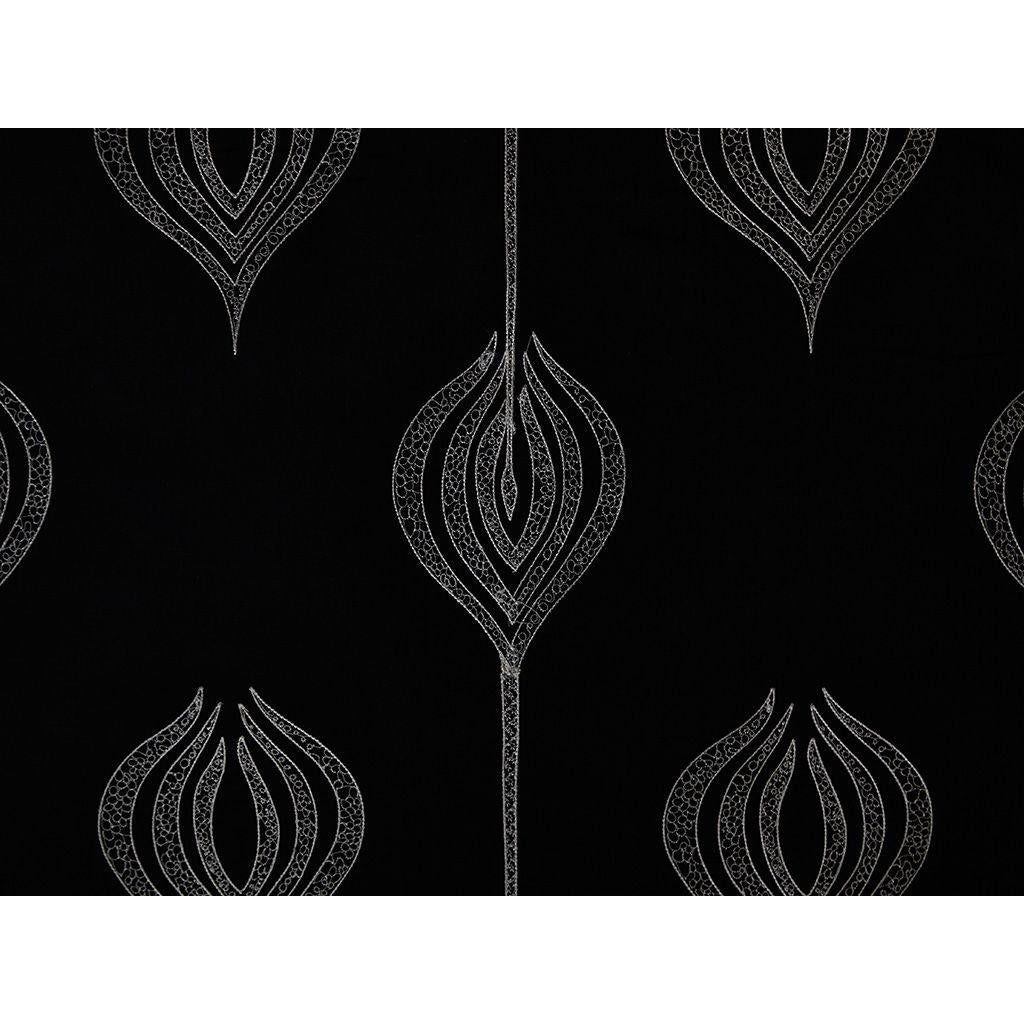 Lee Jofa TULIP EMBROIDERY BLACK Upholstery Fabric