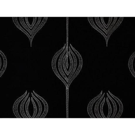 Lee Jofa TULIP EMBROIDERY BLACK Upholstery Fabric