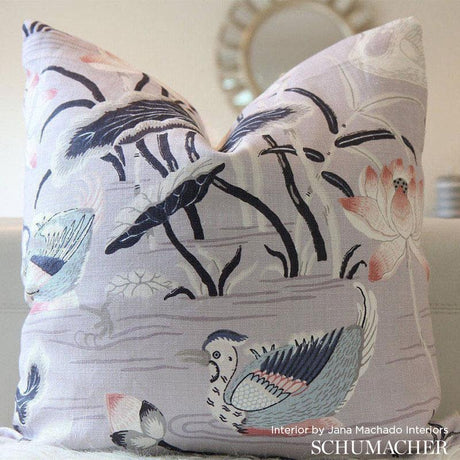 Schumacher Lotus Garden Lilac Fabric