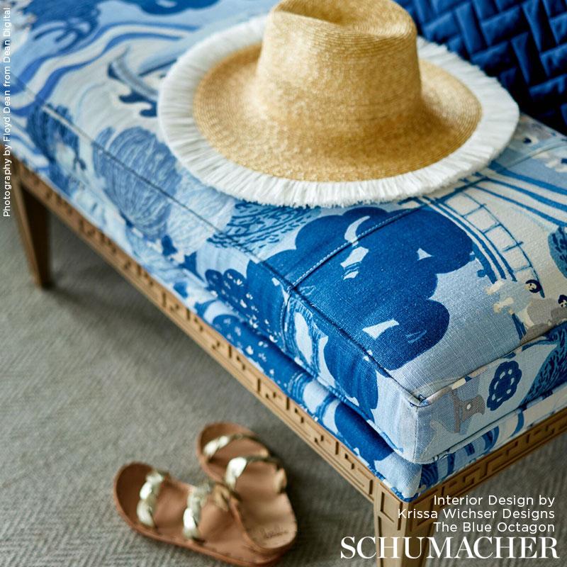 Schumacher Pearl River Blues Fabric