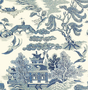 Lee Jofa WILLOW LAKE BLUE/CREAM Wallpaper