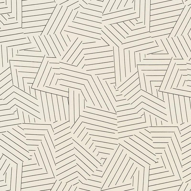 Schumacher Deconstructed Stripe Indoor/Outdoor Black Fabric