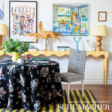 Schumacher Magical Menagerie Black Fabric