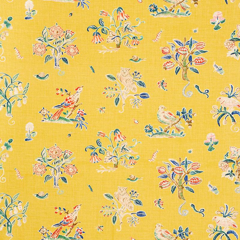 Schumacher Magical Menagerie Yellow Fabric