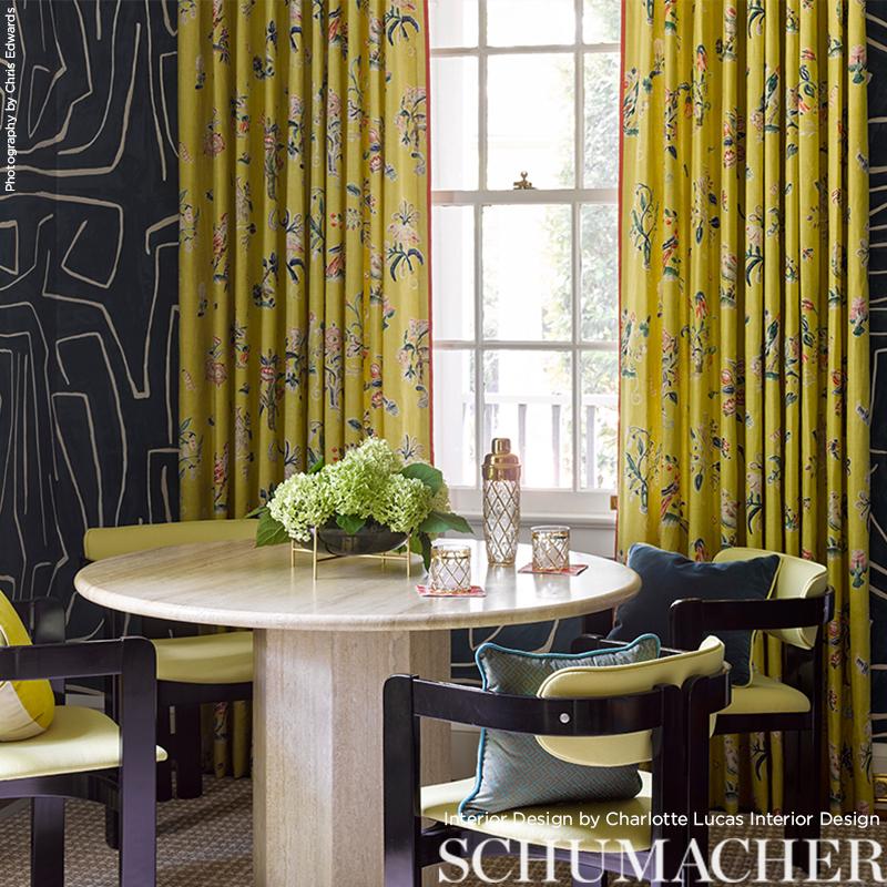 Schumacher Magical Menagerie Yellow Fabric