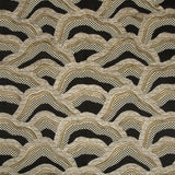 Brunschwig & Fils LES RIZIERES EMB BLACK/GOLD Fabric