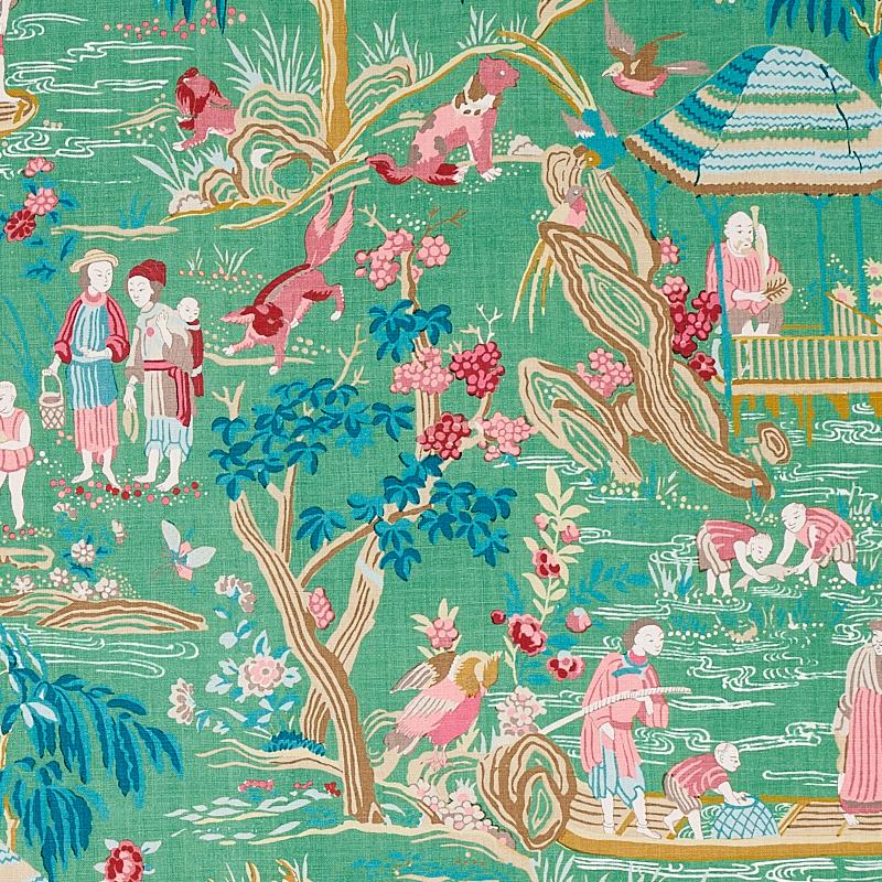 Schumacher Yangtze River Jade Fabric