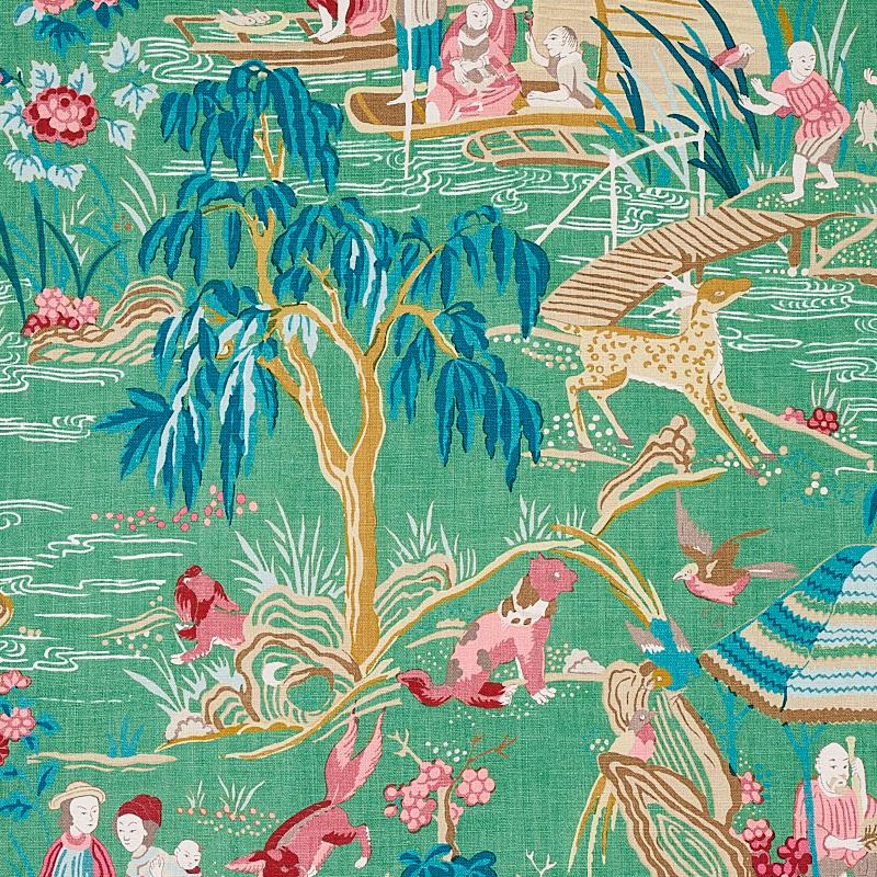 Schumacher Yangtze River Jade Fabric