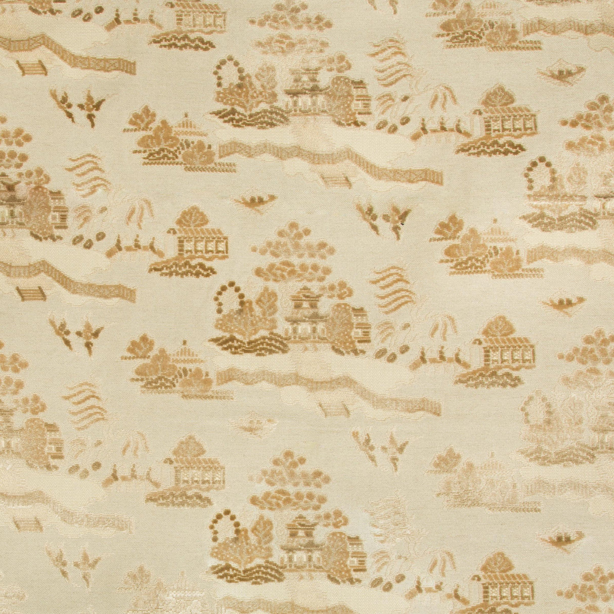 Brunschwig & Fils LA PAGODE VELVET SAND Upholstery Fabric