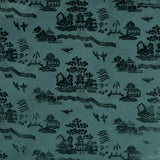 Brunschwig & Fils LA PAGODE VELVET TEAL Upholstery Fabric