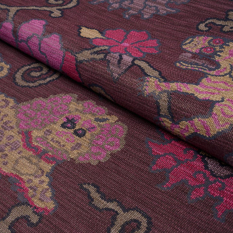 Schumacher Khotan Weave Aubergine Fabric