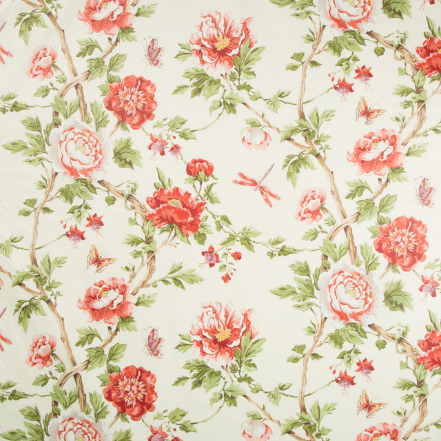 Brunschwig & Fils LES PIVOINES PRINT RED Fabric