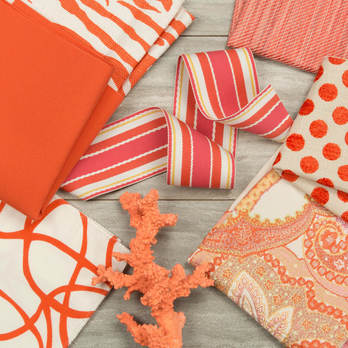 Brunschwig & Fils CHANCELLOR STRIE II ROSE Upholstery Fabric