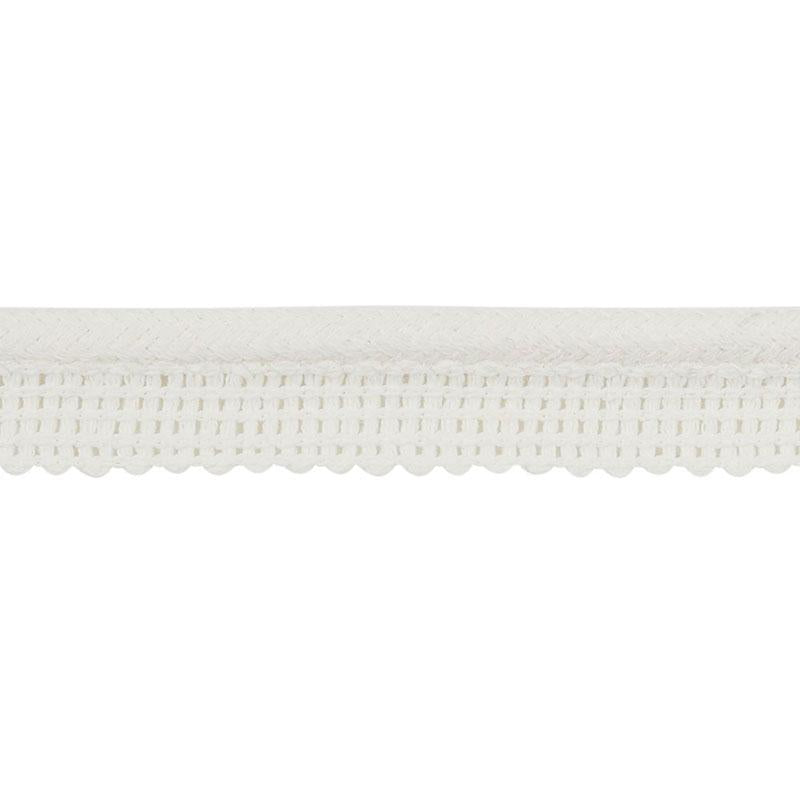 Schumacher Eubie Lip Cord Indoor/Outdoor White Trim