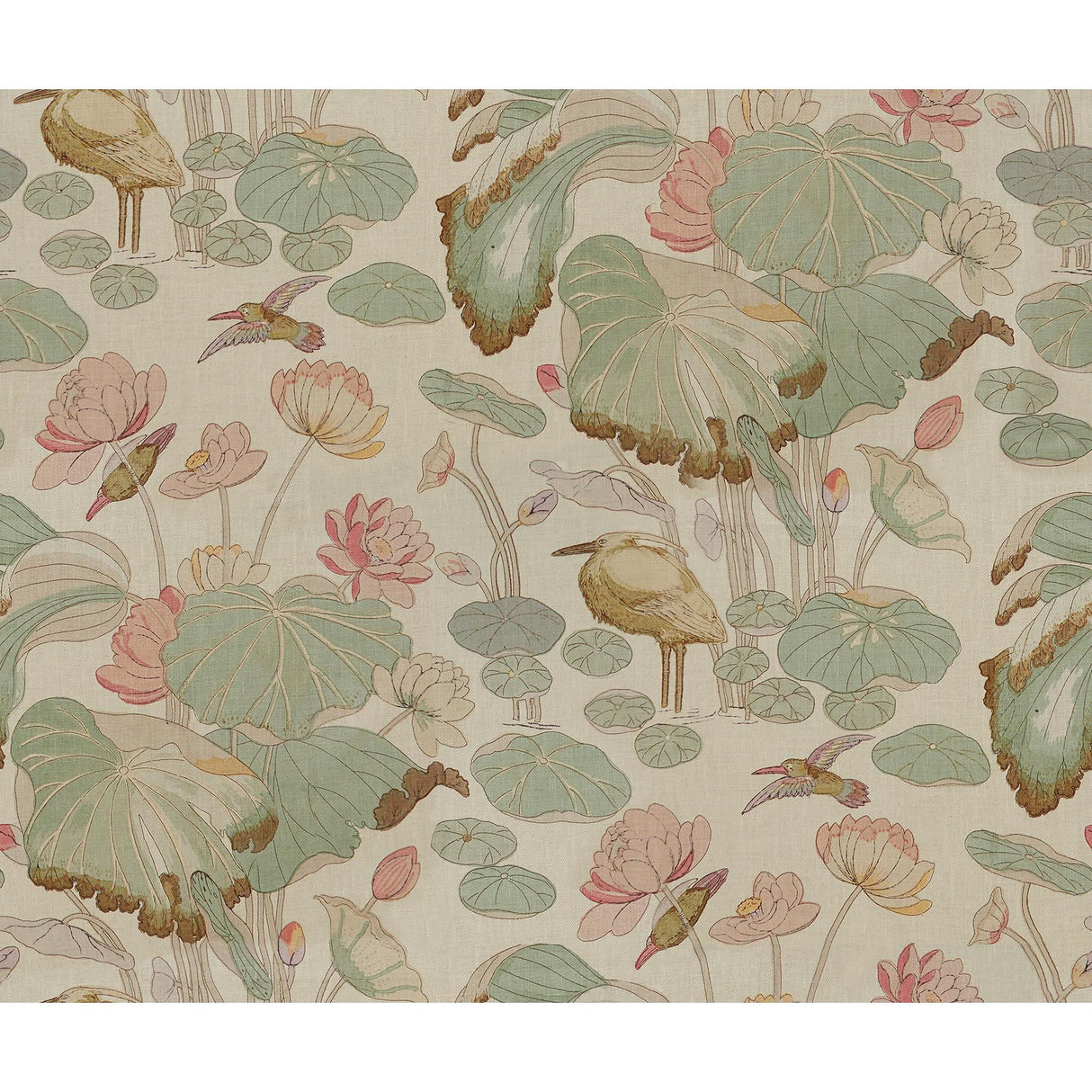 Lee Jofa NYMPHEUS TWILL SHELL/JADE Fabric