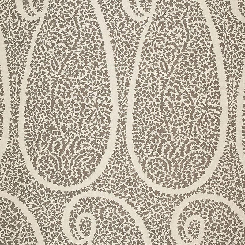 Schumacher Ambala Paisley Greige Fabric