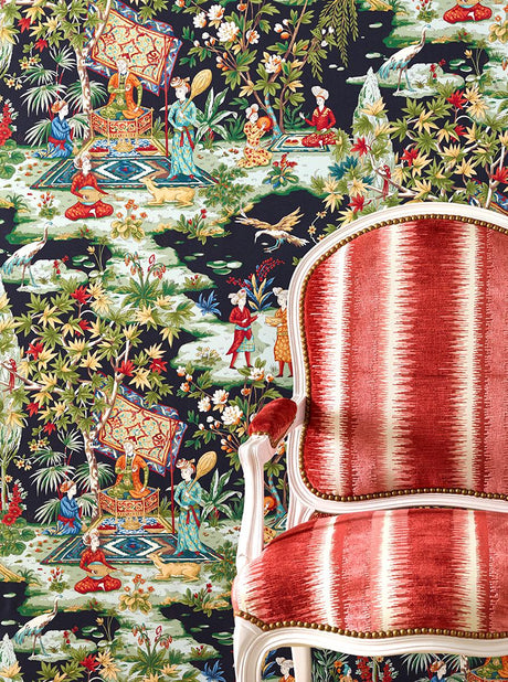 Brunschwig & Fils LODI GARDEN PRINT PLUM Fabric