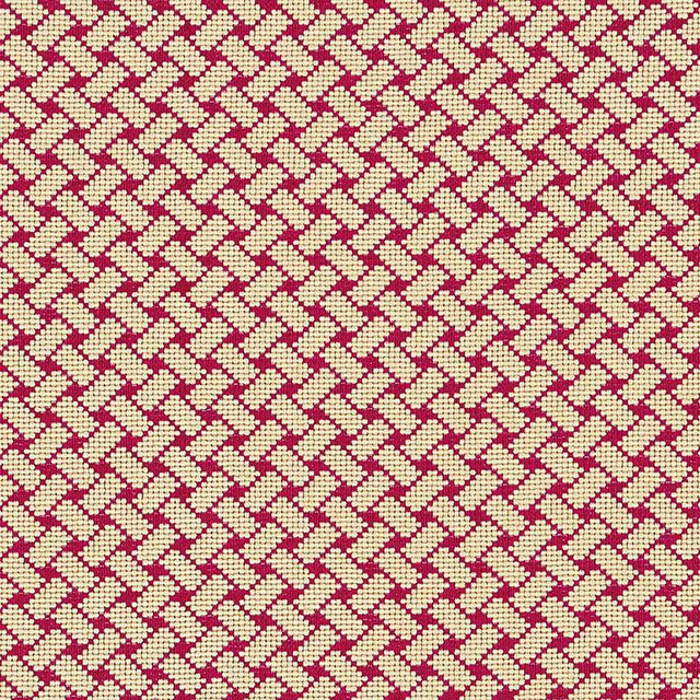 Schumacher Bristol Weave Pingl Carmine Fabric