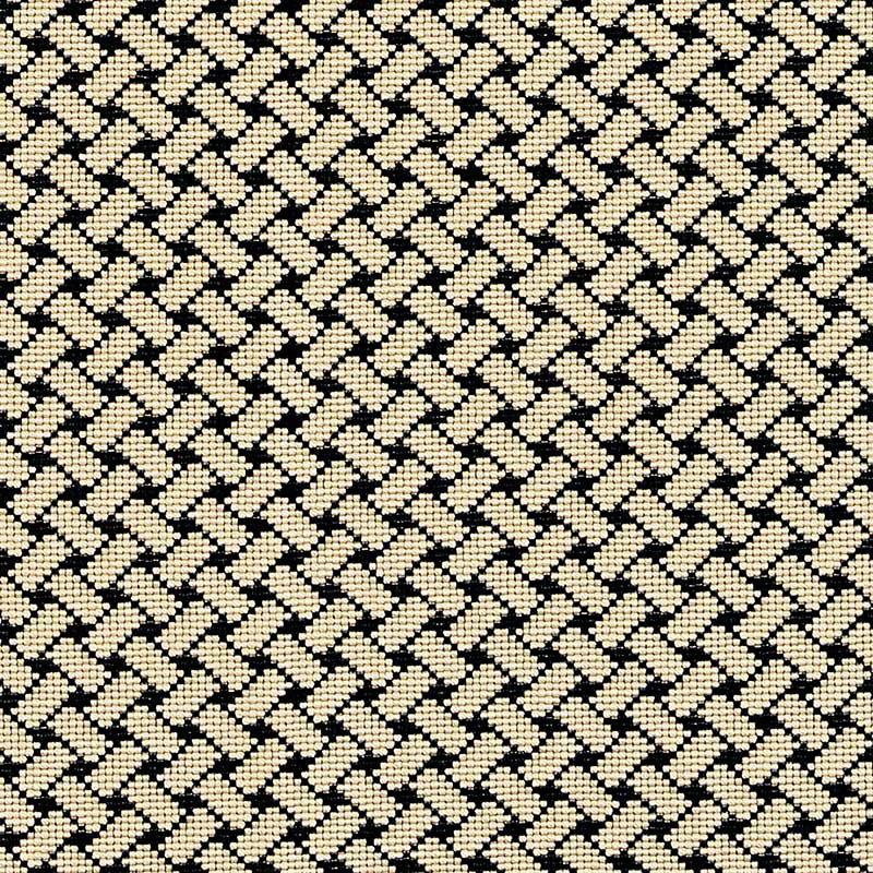 Schumacher Bristol Weave Pingl Noir Fabric