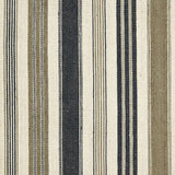 Schumacher Montauban Stripe Noir / Tobacco Fabric