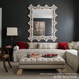 Schumacher Montauban Stripe Noir / Tobacco Fabric