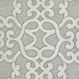 Schumacher Amboise Linen Embroidery Oyster Fabric