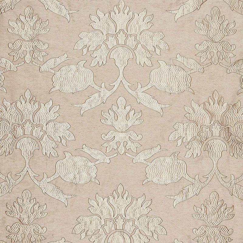Schumacher Roussillon Embroidery Greige Fabric