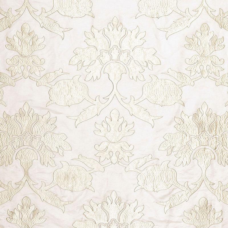 Schumacher Roussillon Embroidery Chalk Fabric