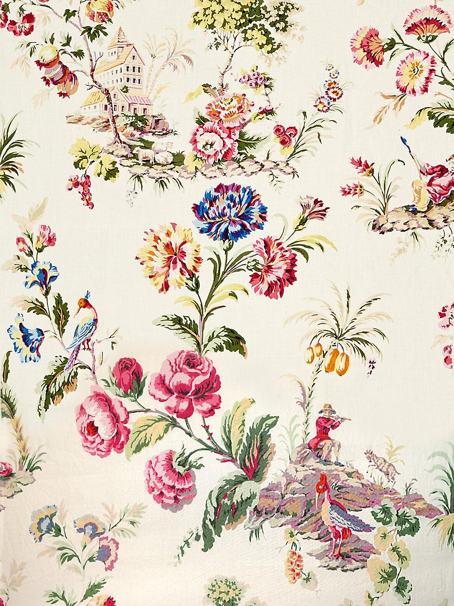 Scalamandre Somerset Linen Print Bloom Fabric