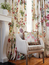 Scalamandre Somerset Linen Print Porcelain Fabric