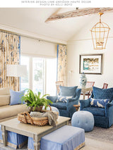 Scalamandre Somerset Linen Print Porcelain Fabric