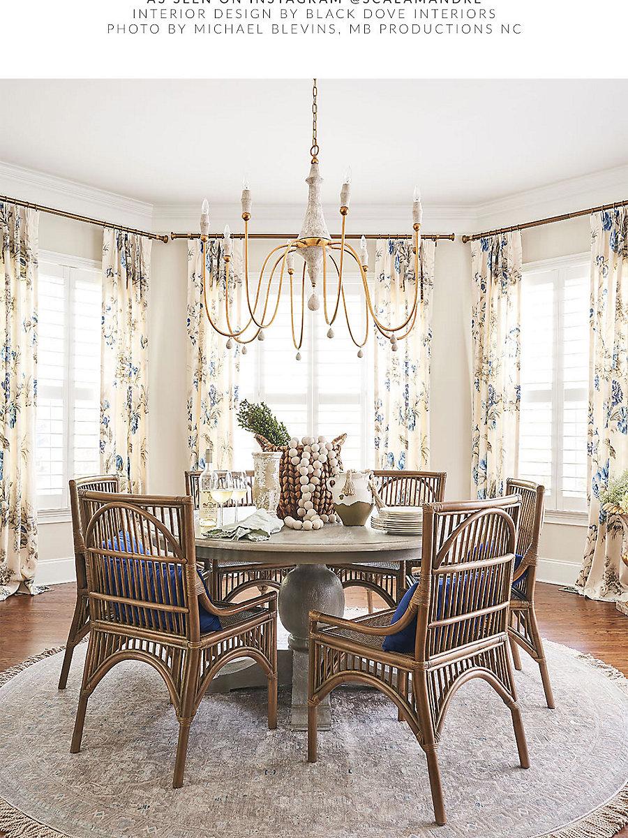 Scalamandre Somerset Linen Print Porcelain Fabric