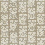 Schumacher Jakarta Linen Print Greige Fabric