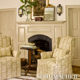 Schumacher Jakarta Linen Print Greige Fabric