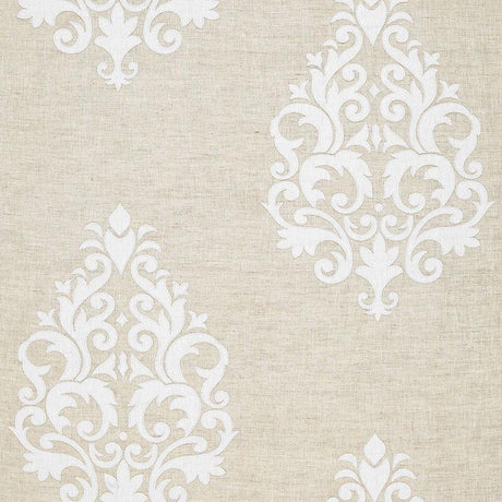 Schumacher Belfort Linen Appliqu Linen Fabric