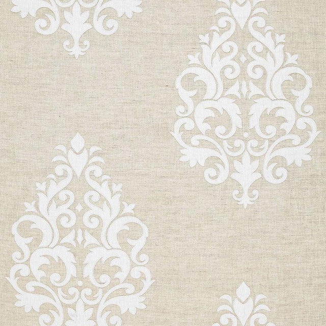 Schumacher Belfort Linen Appliqu Linen Fabric