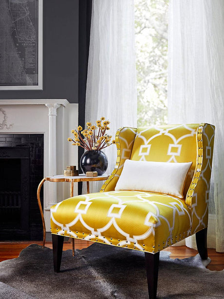 Scalamandre Pleated Linen Sheer Greige Fabric