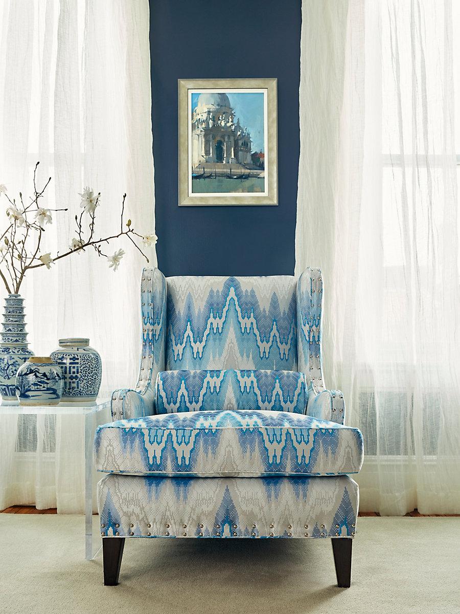 Scalamandre Pleated Linen Sheer Greige Fabric